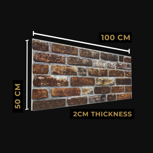 3D EPS BRICK EFFECT PANEL (DARK) - Image 3