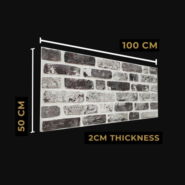 3D EPS BRICK EFFECT PANEL (GREY) - Image 3